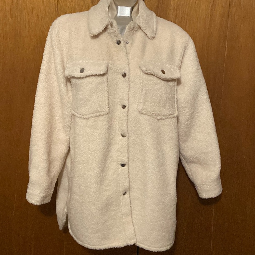 ONLY DEENA LONG SLEEVE TEDDY SHACKET